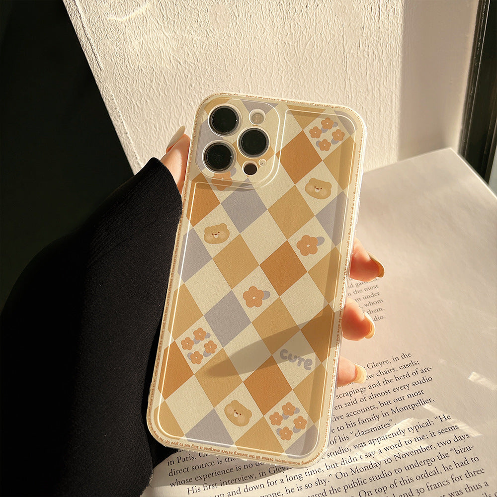 Luxury Laser Soft Phone Case INS Fashion Geometric Rhombus Grid Cover Luxury Laser Soft Phone Case INS Fashion Geometric Rhombus Grid Cover